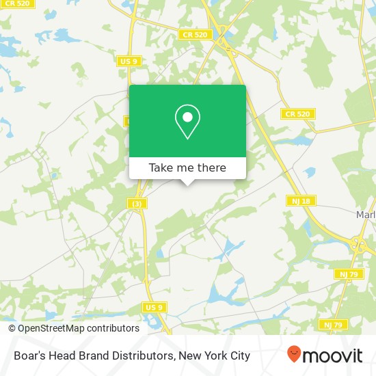 Boar's Head Brand Distributors map