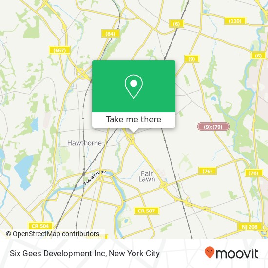 Mapa de Six Gees Development Inc