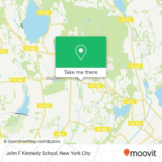 John F Kennedy School map