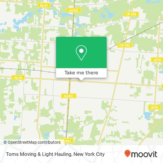 Mapa de Toms Moving & Light Hauling