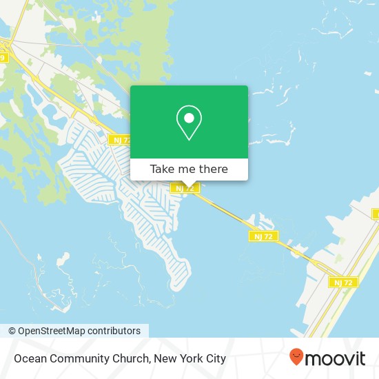 Ocean Community Church map