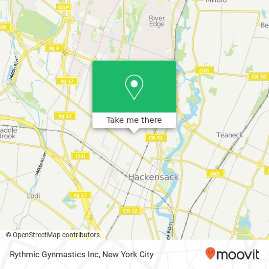 Rythmic Gynmastics Inc map