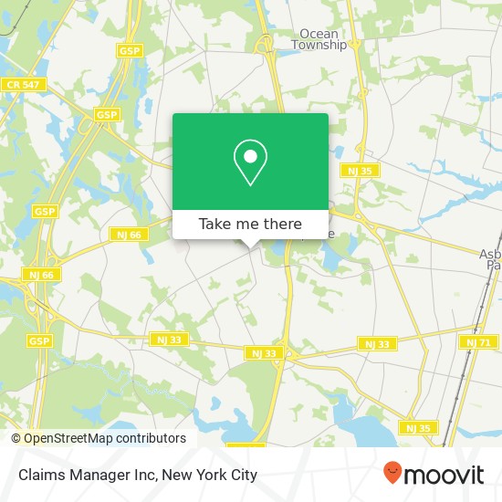 Mapa de Claims Manager Inc