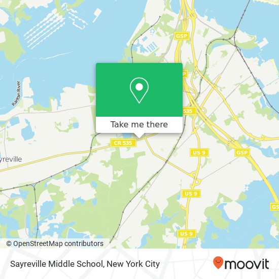 Mapa de Sayreville Middle School