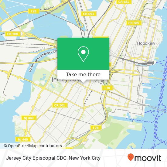 Mapa de Jersey City Episcopal CDC