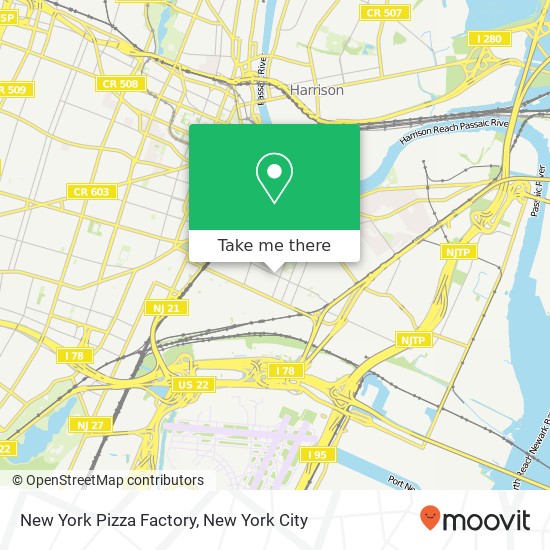 Mapa de New York Pizza Factory