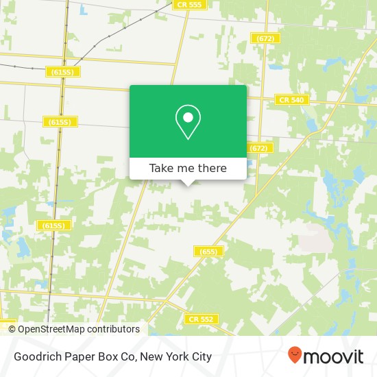 Mapa de Goodrich Paper Box Co
