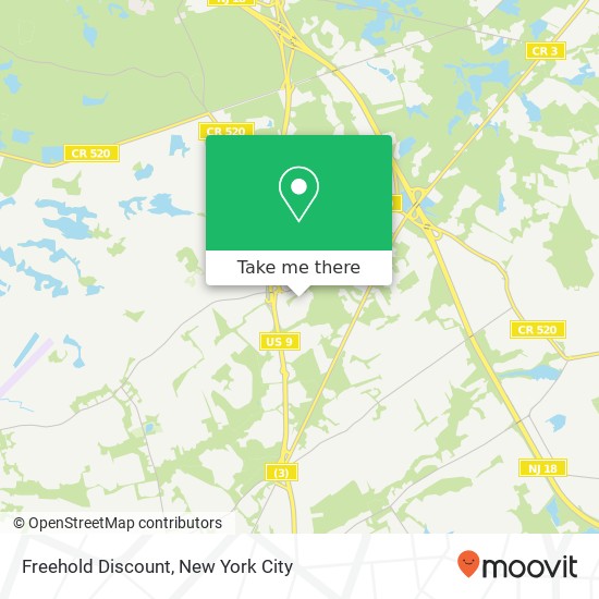 Mapa de Freehold Discount