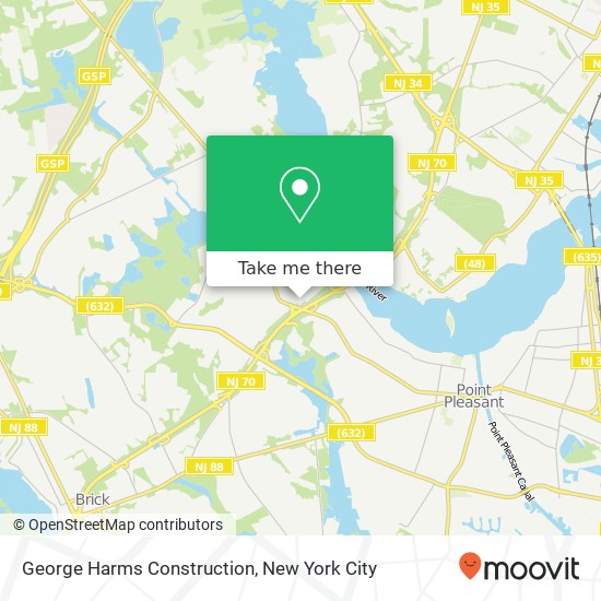 Mapa de George Harms Construction