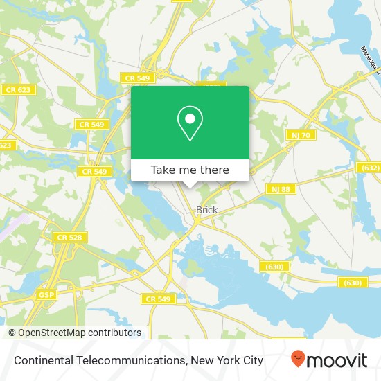 Continental Telecommunications map