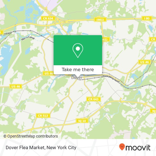 Dover Flea Market map