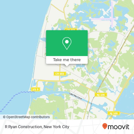 R Ryan Construction map