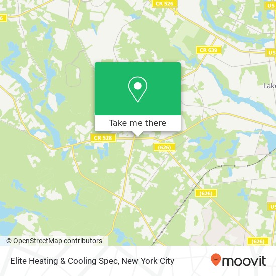 Elite Heating & Cooling Spec map