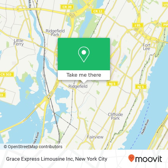 Mapa de Grace Express Limousine Inc