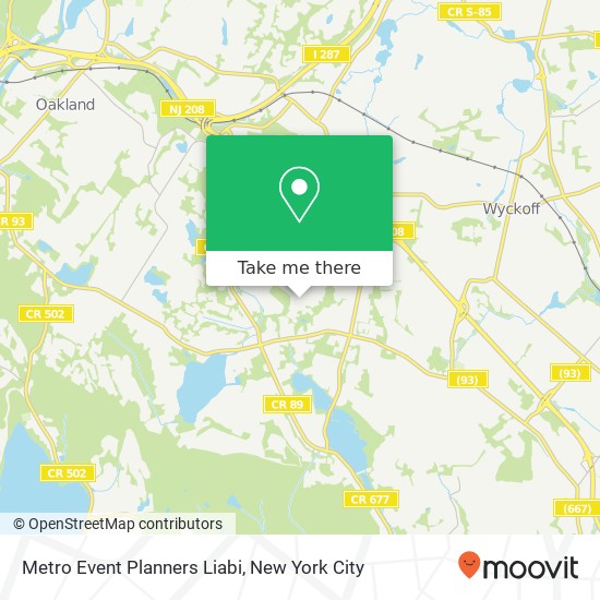 Metro Event Planners Liabi map
