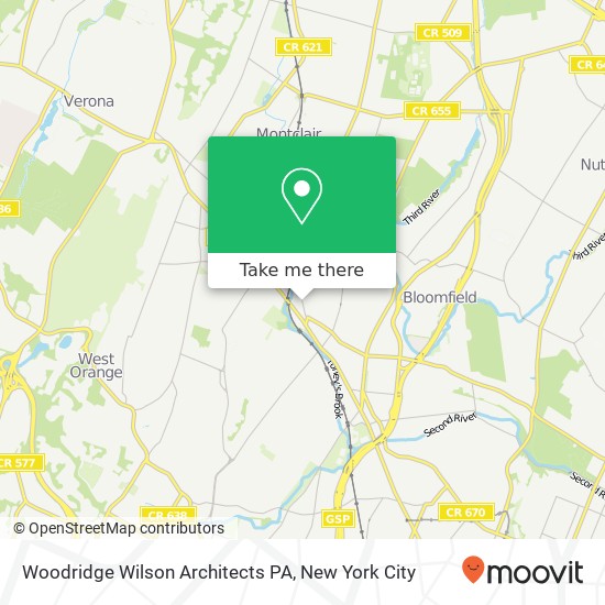 Mapa de Woodridge Wilson Architects PA