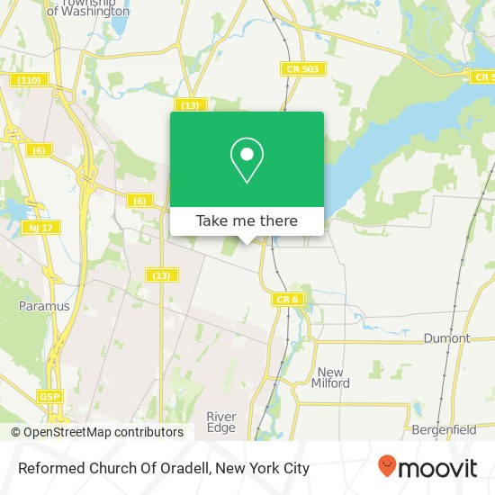 Mapa de Reformed Church Of Oradell