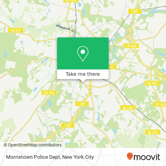 Morristown Police Dept map