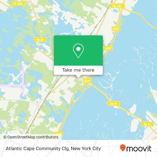 Atlantic Cape Community Clg map