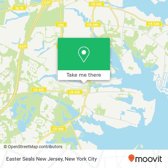 Easter Seals New Jersey map