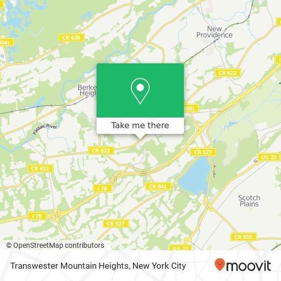 Transwester Mountain Heights map