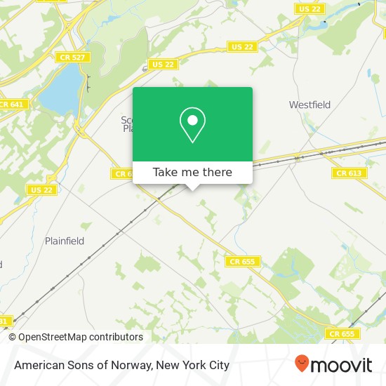 Mapa de American Sons of Norway