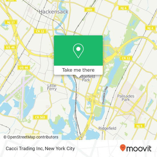 Cacci Trading Inc map