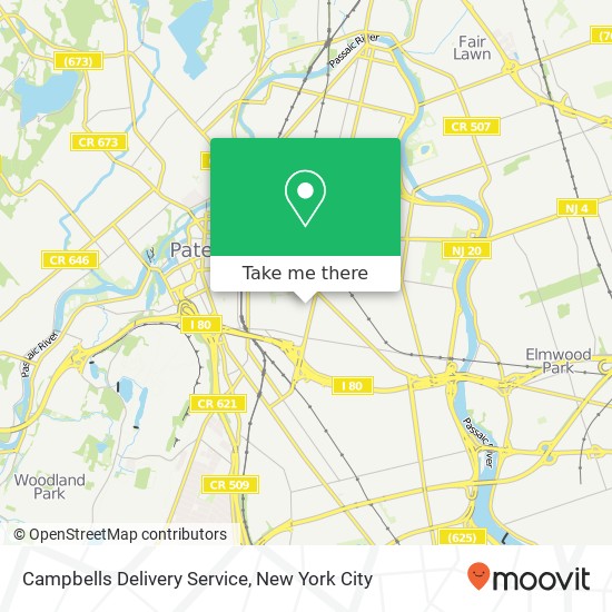 Mapa de Campbells Delivery Service