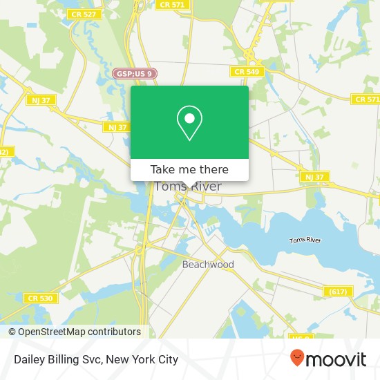 Dailey Billing Svc map