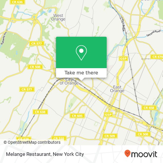 Mapa de Melange Restaurant