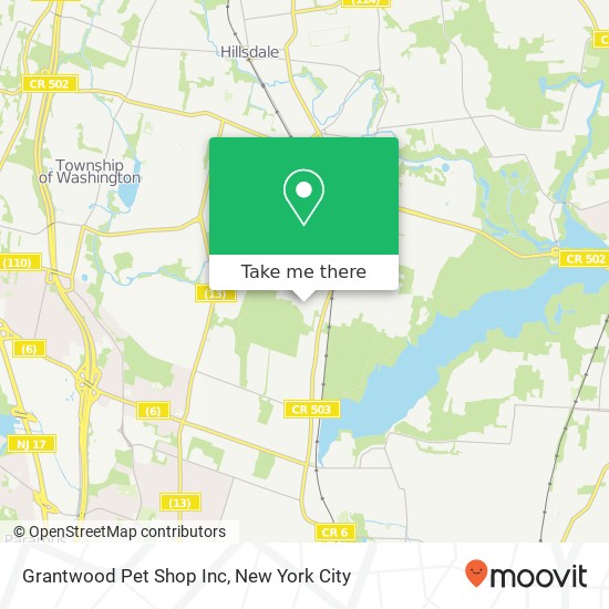 Mapa de Grantwood Pet Shop Inc
