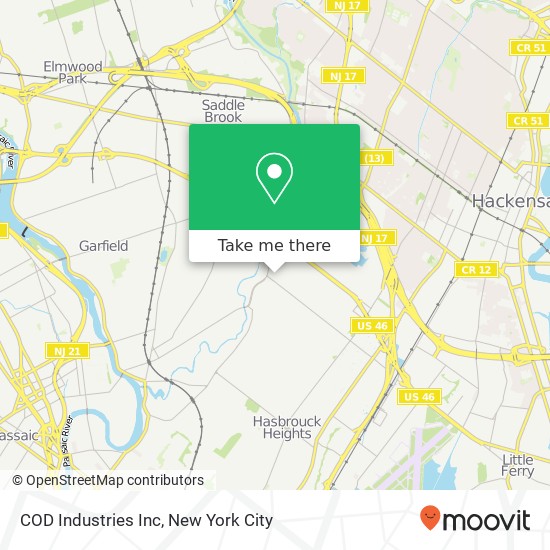 Mapa de COD Industries Inc