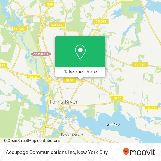 Accupage Communications Inc map