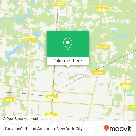 Giovanni's Italian American map