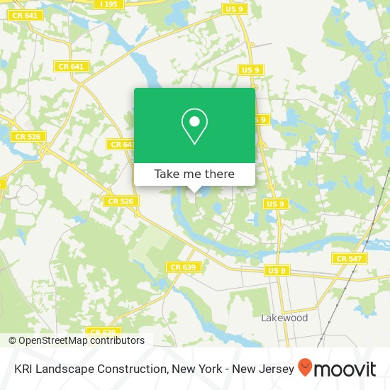 KRI Landscape Construction map