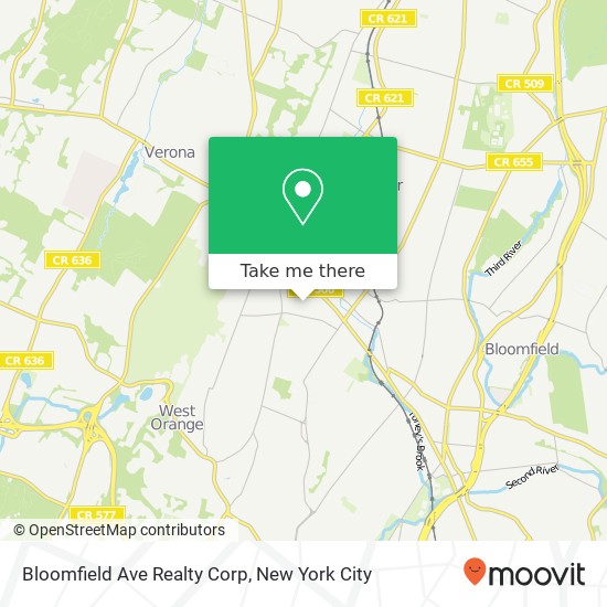 Mapa de Bloomfield Ave Realty Corp