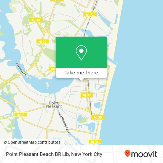 Mapa de Point Pleasant Beach BR Lib