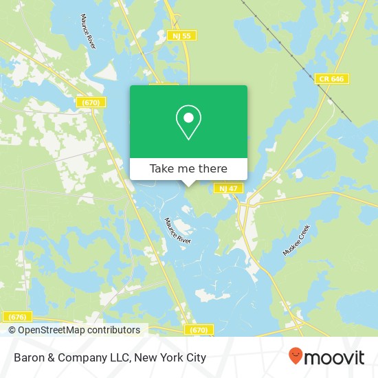 Mapa de Baron & Company LLC