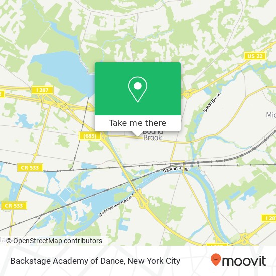 Mapa de Backstage Academy of Dance