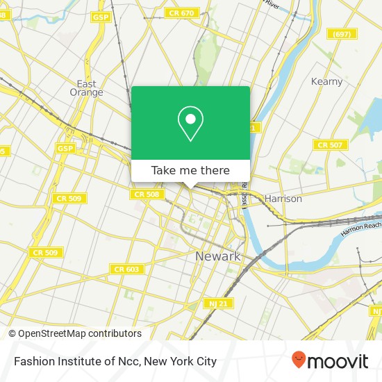 Mapa de Fashion Institute of Ncc