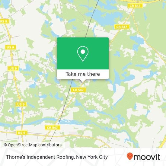 Mapa de Thorne's Independent Roofing