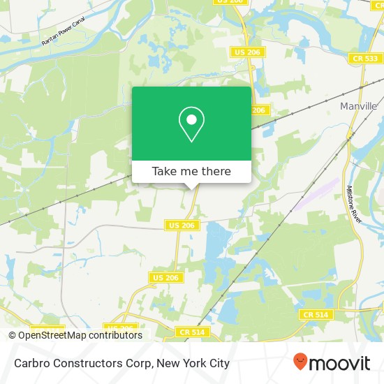 Carbro Constructors Corp map
