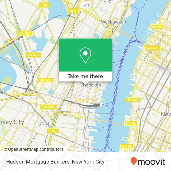 Hudson Mortgage Bankers map