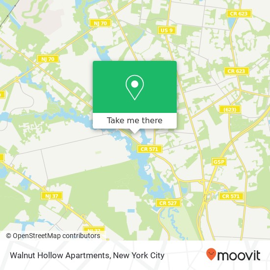 Mapa de Walnut Hollow Apartments