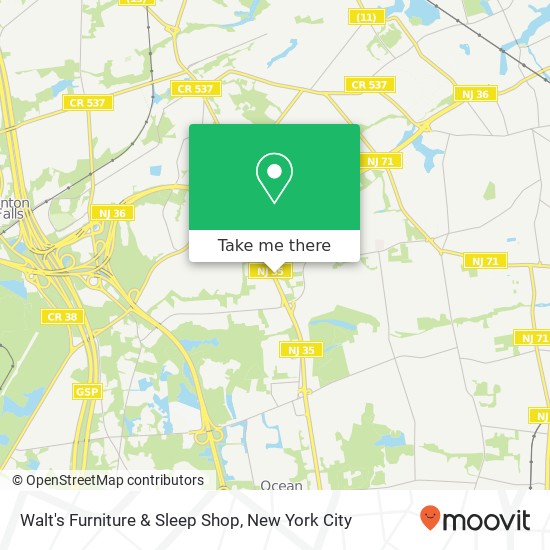 Mapa de Walt's Furniture & Sleep Shop