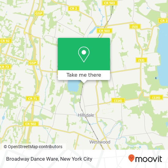 Broadway Dance Ware map