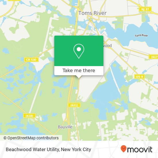 Mapa de Beachwood Water Utility