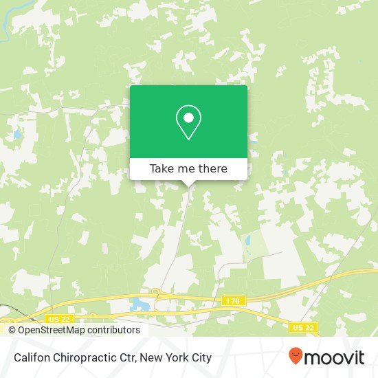 Califon Chiropractic Ctr map