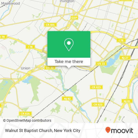 Mapa de Walnut St Baptist Church