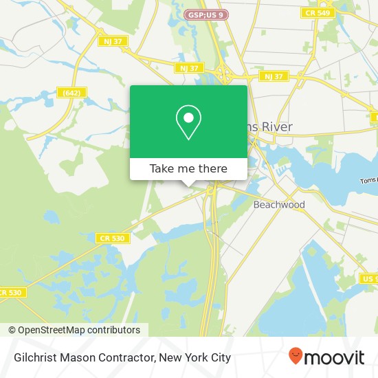 Mapa de Gilchrist Mason Contractor